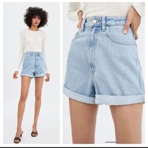 Zara Mom Denim Shorts